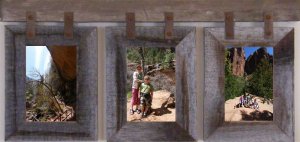 Vertical Basic Barnwood Conestoga Collage for (3) 4 X 6 pictures