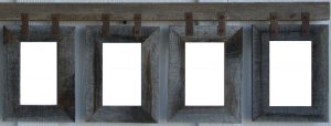 Vertical Basic Barnwood Conestoga Collage for (4) 4 X 6 pictures