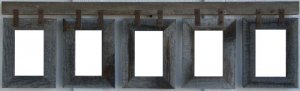 Vertical Basic Barnwood Conestoga Collage for (5) 4 X 6 pictures