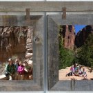Vertical Basic Barnwood Conestoga Collage for (2) 8 X 10 Pictures