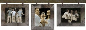 Barnwood Conestoga Mixed Collage Frames for 3-- 8 X 10 Photographs