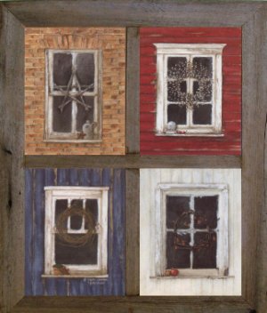 2" Barn Window Frame for (4) 5 X 7 Pictures