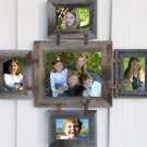 Barnwood Photo Collage Frame for (1) 8 X 10 and (4) 4 X 6's