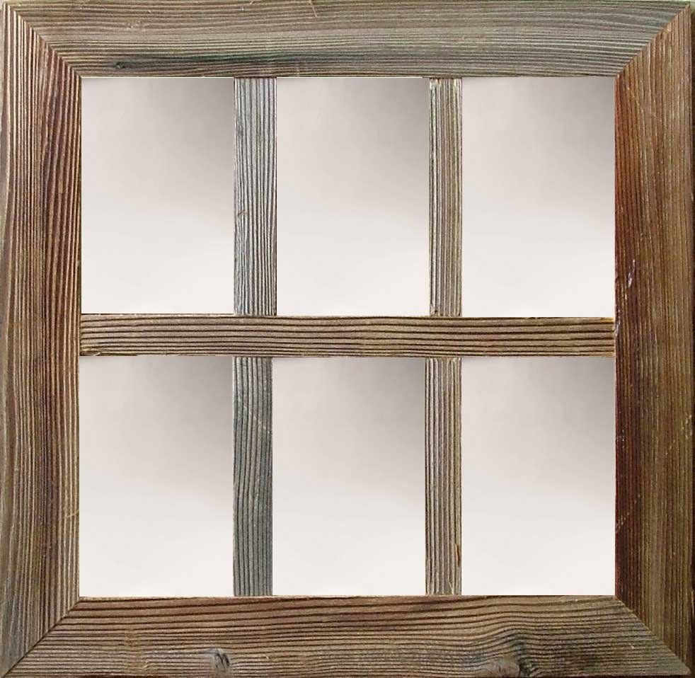 2" 6Pane Barn Window Mirror