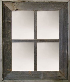 Wide Western Medium 4-Pane Barn Window Mirror