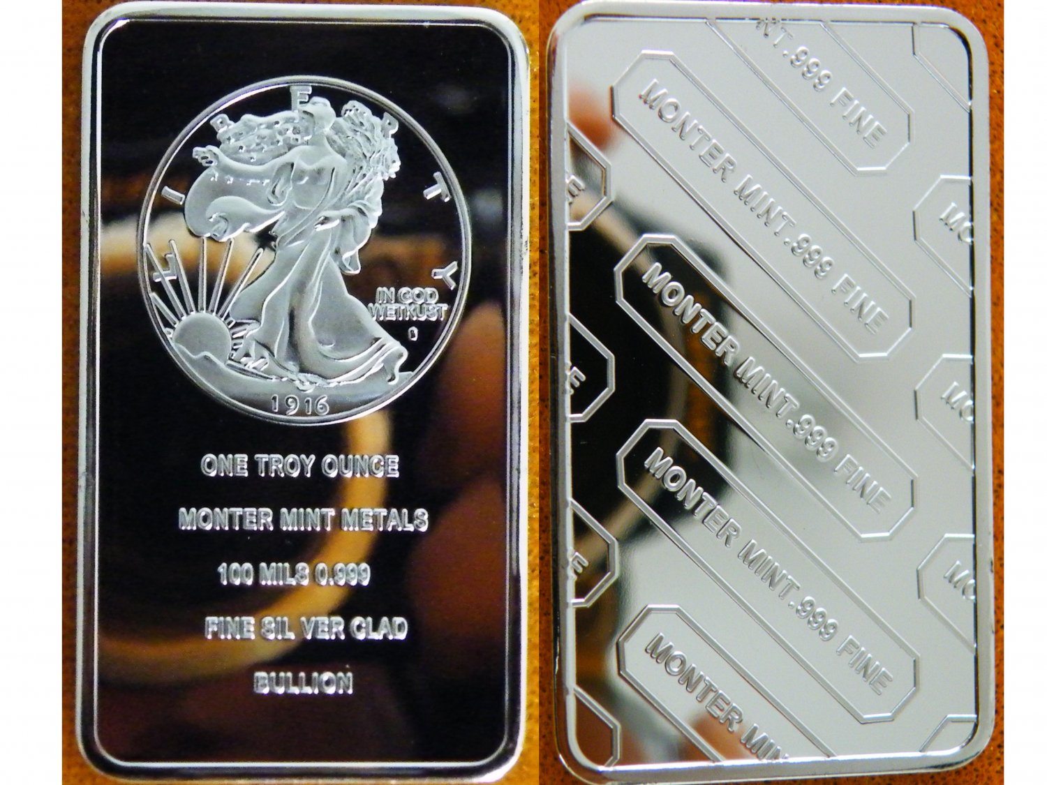 1 Troy Ounce 100 Mills .999 Fine Silver