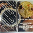 FINE .999 100MILS SILVER & GOLD AUGUSTINE BULLION BAR