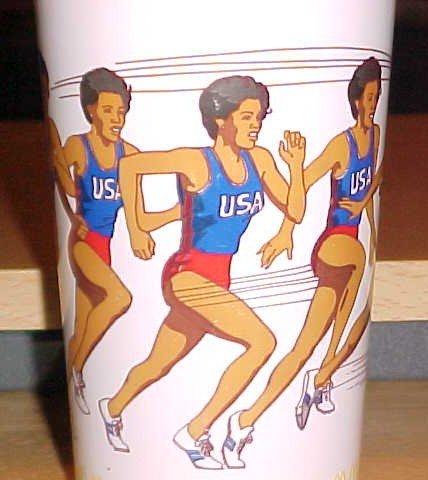 Vintage 1988 Summer Olympics US Track & Field Team Plastic Tumbler Cup