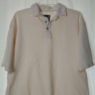 In Private Vintage Mens Polo Shirt Sz Medium Cream 3-Button Casual Top Cotton