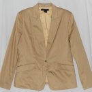 The Limited Vintage Womens Camel Single Breasted Stretch Blazer Jacket Size L
