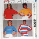 Vintage 1983 Easy McCalls 8509 Misses T-Shirt Pattern Size Medium 14-16 Uncut