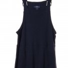 Original TY Wear Vtg Womens Blue Maxi Dress Sz S Long Knit Overalls Jumper