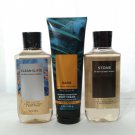 Bath & Body Works Mens Shower Gel & Body Cream Mixed Set CLEAN SLATE/STONE/OASIS