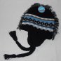 Toby NYC Unisex Kids Black Knit Ski Hat with Ear Braids Sz 8-20 NEW!