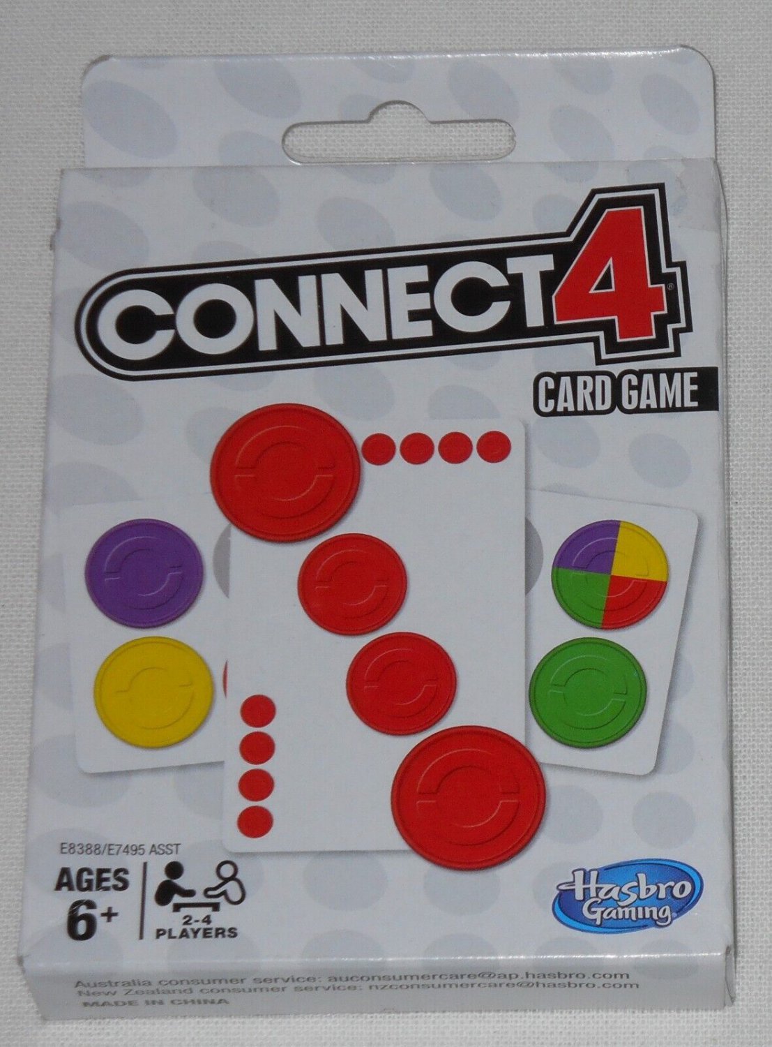 Hasbro Connect 4 Card Game 2 to 4 Players Fun Strategy Game Age 6+ NEW!