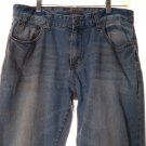 Carbon Mens Jeans Sz 34x34 Distressed Medium Wash Slim Straight Freedom Flex