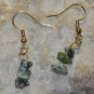 Green Grass Turquoise Earrings Gemstone Chip Bead Drop Dangle Crystal Earrings