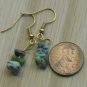 Green Grass Turquoise Earrings Gemstone Chip Bead Drop Dangle Crystal Earrings