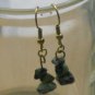 Green Grass Turquoise Earrings Gemstone Chip Bead Drop Dangle Crystal Earrings