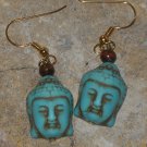Handcrafted Blue Buddha Howlite Dangle Earrings