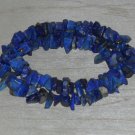 Lapis Lazuli Bracelet Healing Positivity Gemstone Chip Bead Beaded Wrap Bracelet