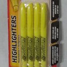 Promarx Neon Yellow Chisel Tip Pocket Highlighters 4 Ct Extra Long Life Markers