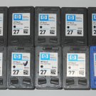 9 EMPTY HP 27 Black Ink Cartridges/1 EMPTY HP 28 Tri-Color Ink Cartridge