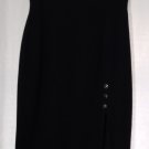 Ecru Vtg 90s Womens Long Black Heavy Knit Pencil Shirt Sz 9/10 Fitted Split Maxi