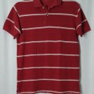 Faded Glory Boys Red Polo Shirt Size Large 12/14 Short Sleeve Striped