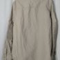H&M Divided Mens Shirt Jacket Sz XL Beige Long Sleeve Pockets Ruched Elbow