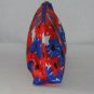 Estee Lauder Cosmetic Makeup Bag Red Blue Flowers Floral Travel Case Pouch