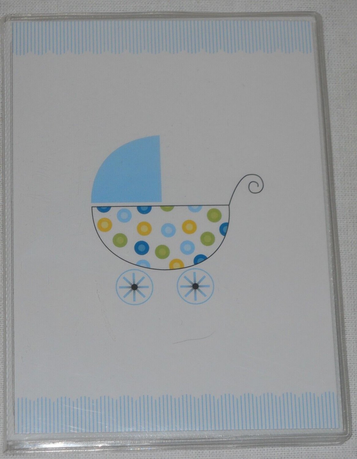 Baby Boy or Unisex Blue and White Photo Album Holds 36 Photos 6 in x 4 in