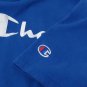 Champion Mens Blue T-Shirt Sz S Classic White Script Logo Short Sleeve