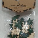 Mini Wooden Christmas Trees 45 Pcs Natural Wood Table Scatter DIY Craft 3D Art