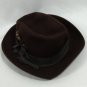 Vintage 60s Tally Ho Womens Fedora Sz 7 â�� 100% Wool Brown Hat Made in Poland