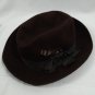 Vintage 60s Tally Ho Womens Fedora Sz 7 â�� 100% Wool Brown Hat Made in Poland