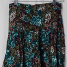 Sophisticates by Jonathan Martin Vtg Womens Floral Skirt Sz 12P Green Flowers