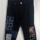 Rue 21 Premium Mens Black Patch Jeans Sz 30 Distressed Stretch Skinny Flex Fit