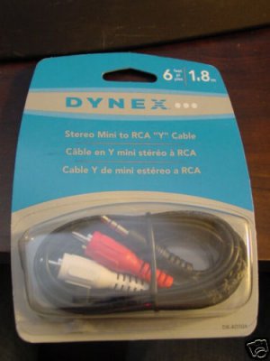 Dynex&Acirc;&reg; - 6' Mini-to-RCA Stereo Audio Cable (DX-AD104)