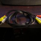 4FT TRIPLE 3 RCA COMPOSITE AUDIO/VIDEO AV CABLE 4 FT