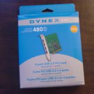 LOT OF 10 DYNEX 4 PORT USB PCI DESKTOP CARD DX-UC104 PLEASE READ BELOW