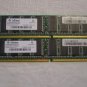 LOT OF 2 INFINEON 512MB DDR 400 CL3 PC3200U-30331-A0 HYS64D64300HU-5-C
