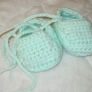 Mint Baby Booties