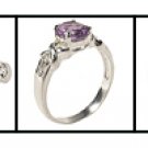 Sterling Silver Amethyst Ring FREE SHIPPING