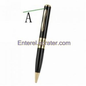 640 x 480 Video Spy Pen Camera Camcorder with TF Card Slot Black ABC003