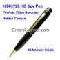 1280 x 720 Spy Pen Digital Video Recorder with 8G Pin Hole Camera QW103