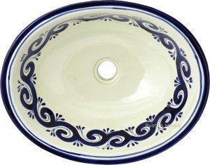 Mexican Talavera Sink "Waves"