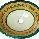 Mexican Talavera Sink "Fleur of Lis"