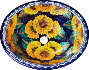 Mexican Talavera Sink "Sunflowers"