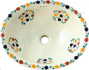 Mexican Talavera Sink "Bouquet"